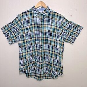 Brooks Brothers Regent 100% Linen Short Sleeve Button Down Mens Short Size‎ XL